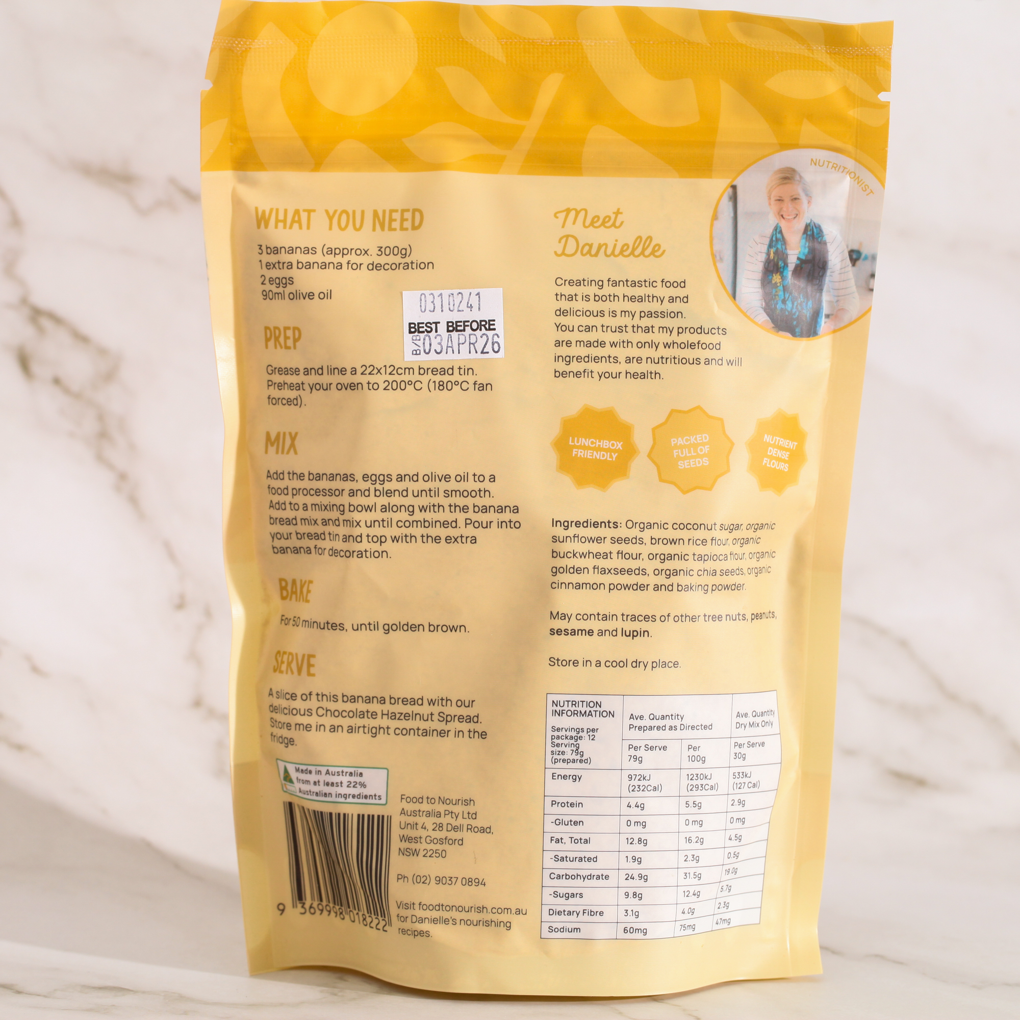 Banana Bread Mix - Food to Nourish